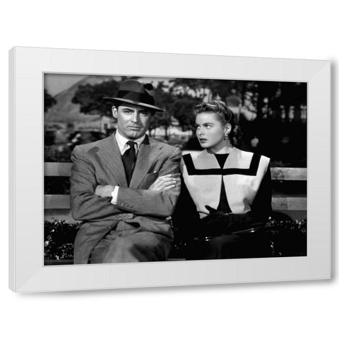 Cary Grant White Modern Wood Framed Art Print by Hollywood Photo Archive