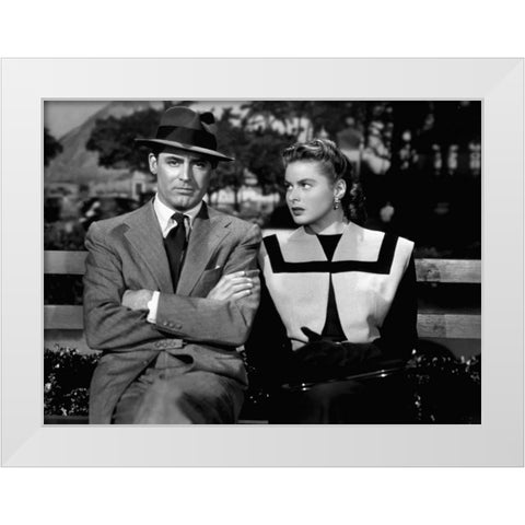 Cary Grant White Modern Wood Framed Art Print by Hollywood Photo Archive