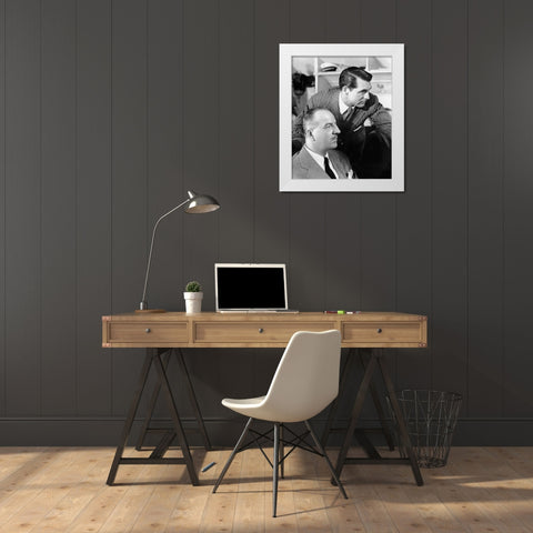 Cary Grant White Modern Wood Framed Art Print by Hollywood Photo Archive