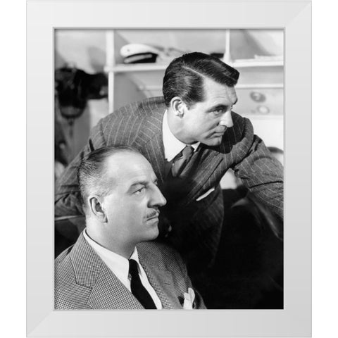 Cary Grant White Modern Wood Framed Art Print by Hollywood Photo Archive