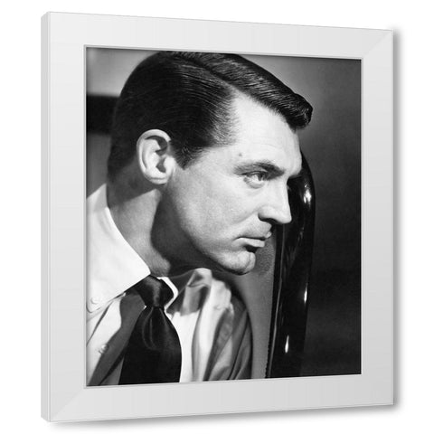 Cary Grant White Modern Wood Framed Art Print by Hollywood Photo Archive