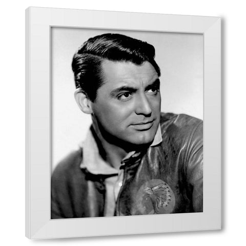Cary Grant White Modern Wood Framed Art Print by Hollywood Photo Archive