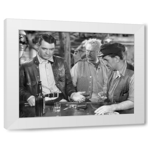 Cary Grant White Modern Wood Framed Art Print by Hollywood Photo Archive