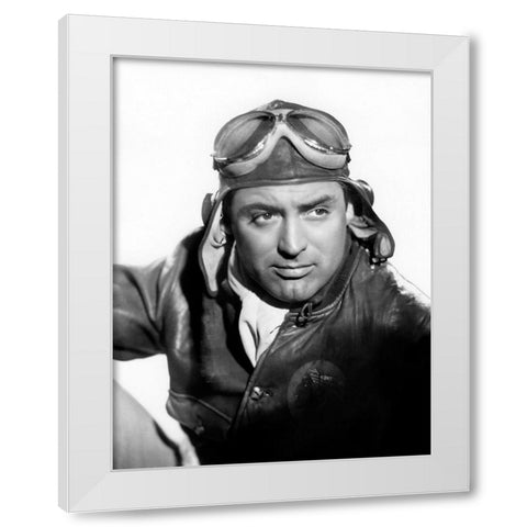 Cary Grant White Modern Wood Framed Art Print by Hollywood Photo Archive