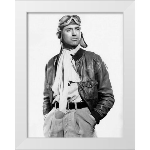 Cary Grant White Modern Wood Framed Art Print by Hollywood Photo Archive