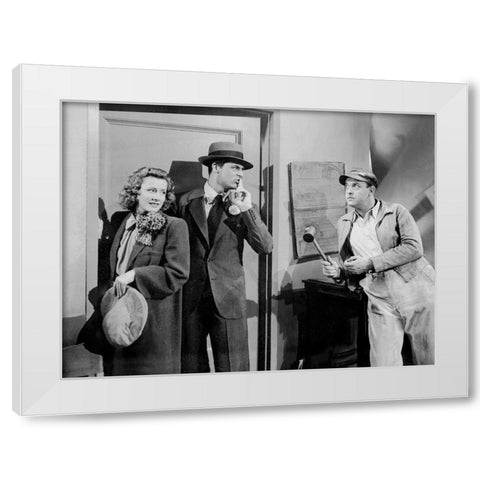 Cary Grant White Modern Wood Framed Art Print by Hollywood Photo Archive