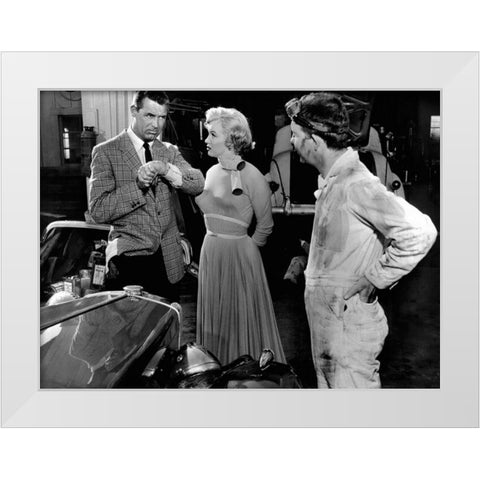 Cary Grant White Modern Wood Framed Art Print by Hollywood Photo Archive