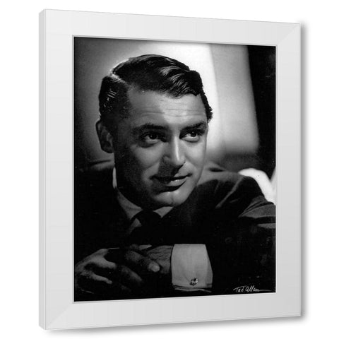 Cary Grant White Modern Wood Framed Art Print by Hollywood Photo Archive