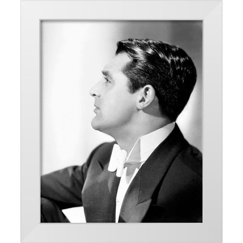 Cary Grant White Modern Wood Framed Art Print by Hollywood Photo Archive