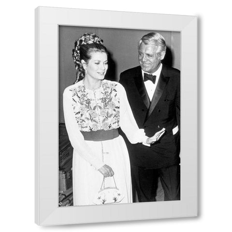 Cary Grant White Modern Wood Framed Art Print by Hollywood Photo Archive