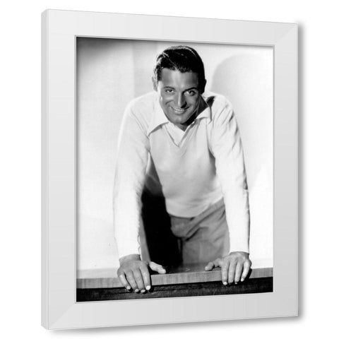 Cary Grant White Modern Wood Framed Art Print by Hollywood Photo Archive