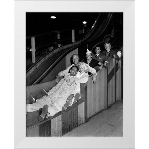 Cary Grant White Modern Wood Framed Art Print by Hollywood Photo Archive