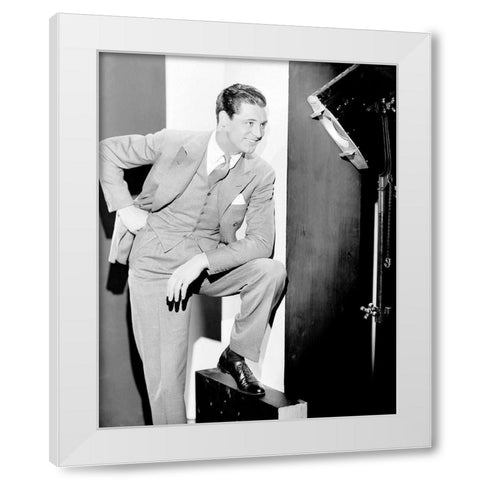 Cary Grant White Modern Wood Framed Art Print by Hollywood Photo Archive