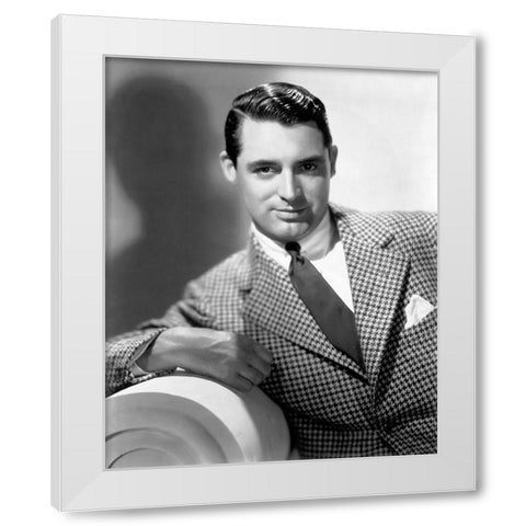 Cary Grant White Modern Wood Framed Art Print by Hollywood Photo Archive