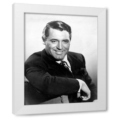 Cary Grant White Modern Wood Framed Art Print by Hollywood Photo Archive