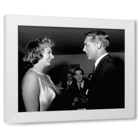 Cary Grant White Modern Wood Framed Art Print by Hollywood Photo Archive