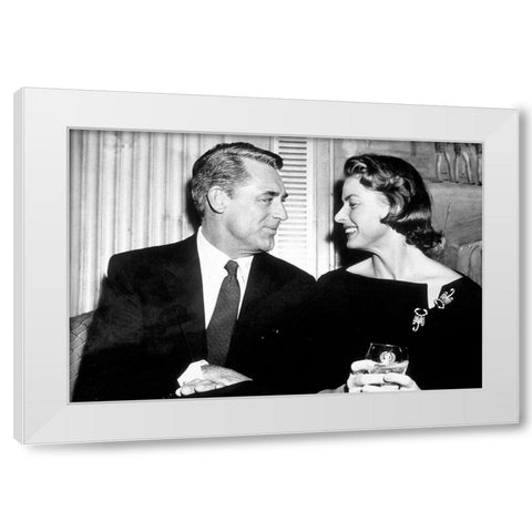Cary Grant White Modern Wood Framed Art Print by Hollywood Photo Archive