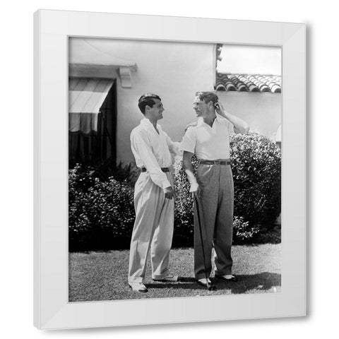 Cary Grant White Modern Wood Framed Art Print by Hollywood Photo Archive