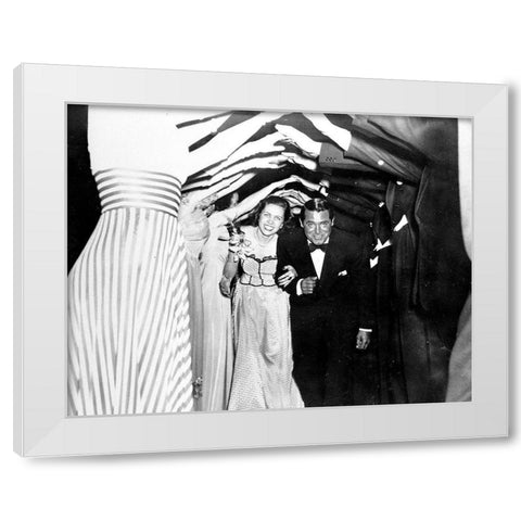 Cary Grant White Modern Wood Framed Art Print by Hollywood Photo Archive