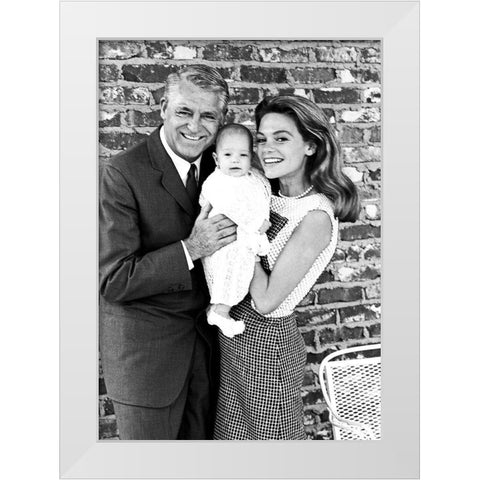 Cary Grant White Modern Wood Framed Art Print by Hollywood Photo Archive
