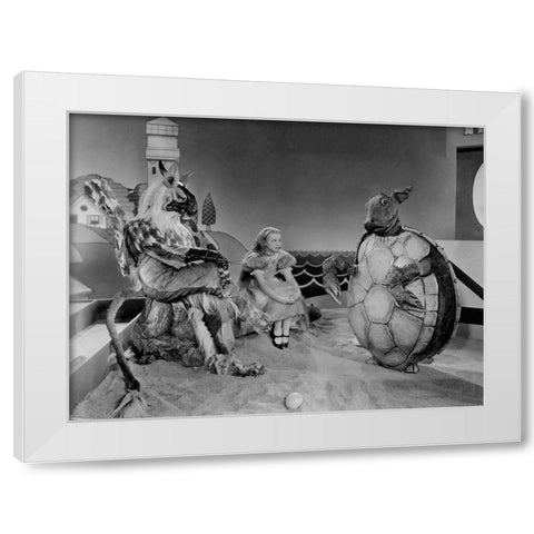 Alice in Wonderland, 1933 White Modern Wood Framed Art Print by Hollywood Photo Archive