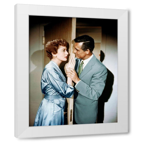 Cary Grant - An Affair to Remember White Modern Wood Framed Art Print by Hollywood Photo Archive