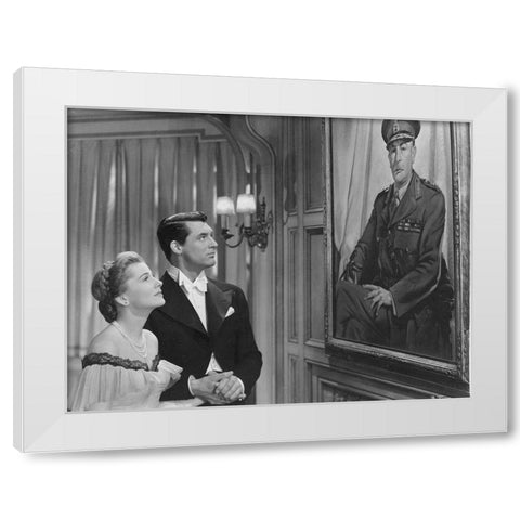 Cary Grant White Modern Wood Framed Art Print by Hollywood Photo Archive