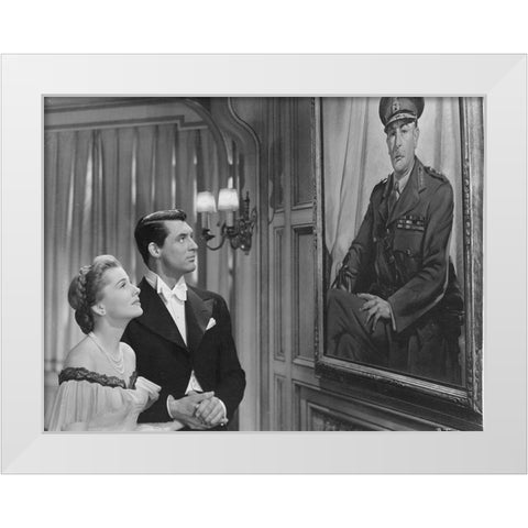 Cary Grant White Modern Wood Framed Art Print by Hollywood Photo Archive