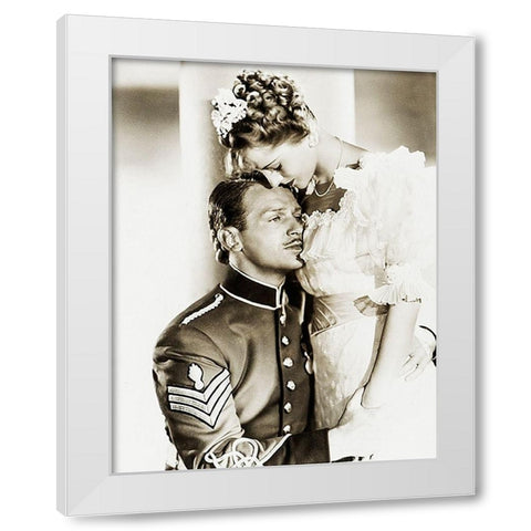 Cary Grant - Gunga Din White Modern Wood Framed Art Print by Hollywood Photo Archive