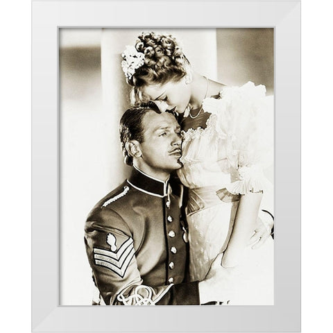 Cary Grant - Gunga Din White Modern Wood Framed Art Print by Hollywood Photo Archive