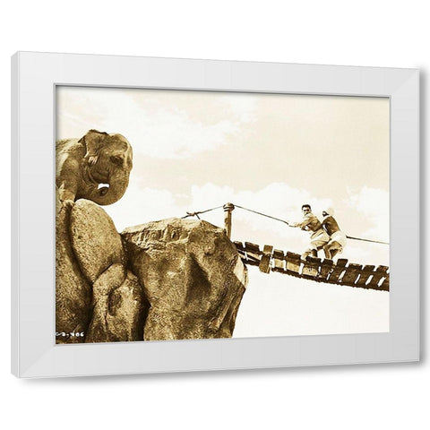 Cary Grant - Gunga Din White Modern Wood Framed Art Print by Hollywood Photo Archive