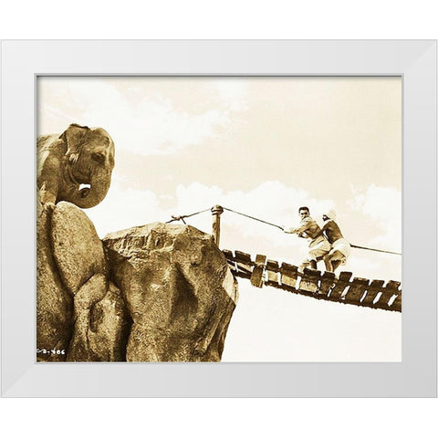 Cary Grant - Gunga Din White Modern Wood Framed Art Print by Hollywood Photo Archive