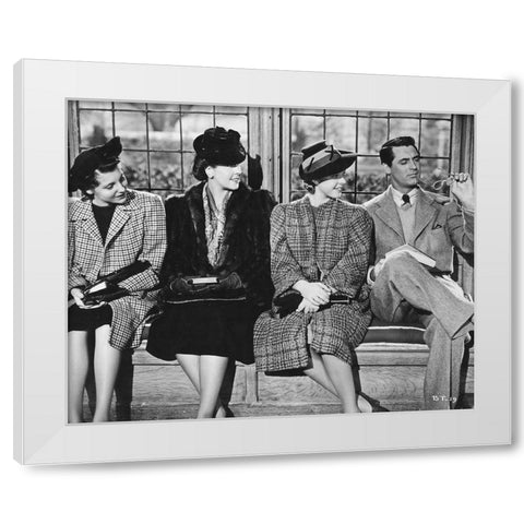 Cary Grant - Suspicion White Modern Wood Framed Art Print by Hollywood Photo Archive