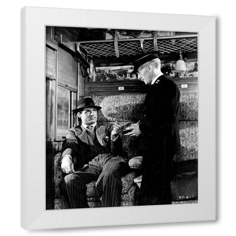 Cary Grant - Suspicion White Modern Wood Framed Art Print by Hollywood Photo Archive