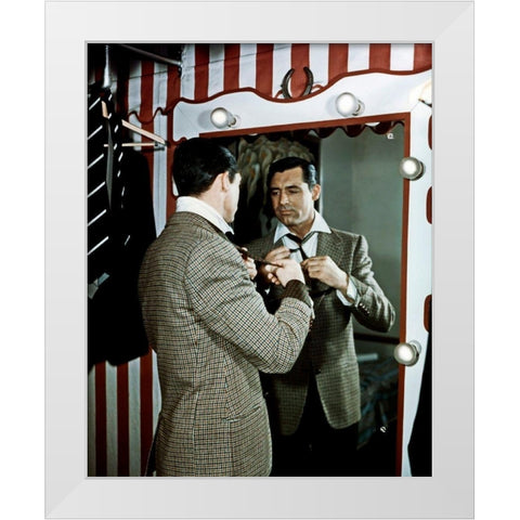 Cary Grant White Modern Wood Framed Art Print by Hollywood Photo Archive