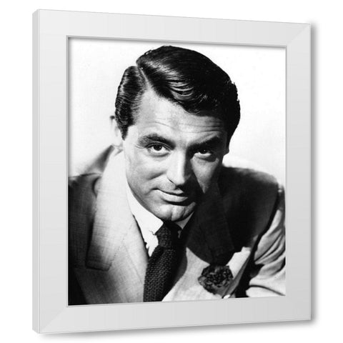 Cary Grant White Modern Wood Framed Art Print by Hollywood Photo Archive