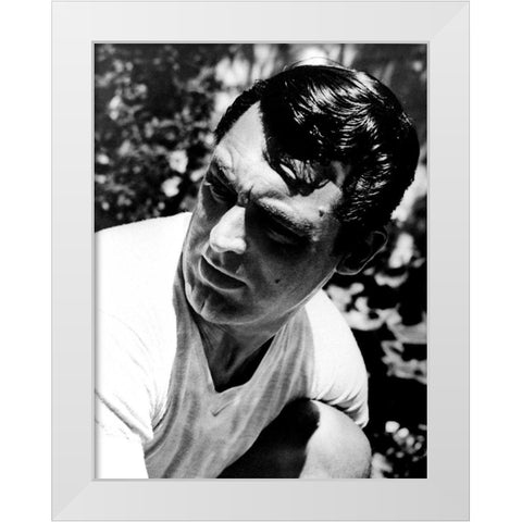 Cary Grant White Modern Wood Framed Art Print by Hollywood Photo Archive