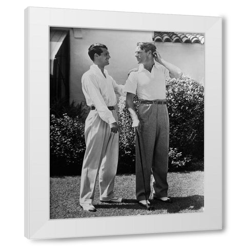 Cary Grant White Modern Wood Framed Art Print by Hollywood Photo Archive