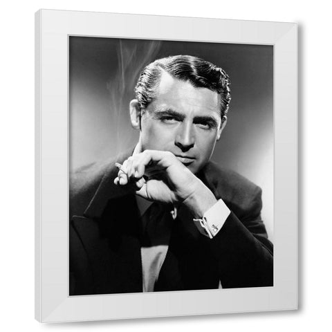 Cary Grant White Modern Wood Framed Art Print by Hollywood Photo Archive