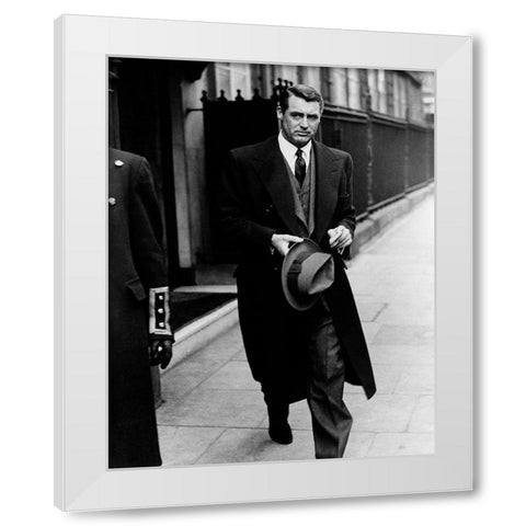 Cary Grant White Modern Wood Framed Art Print by Hollywood Photo Archive