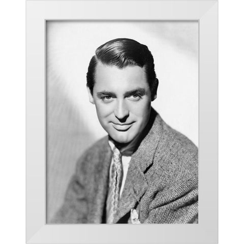 Cary Grant White Modern Wood Framed Art Print by Hollywood Photo Archive