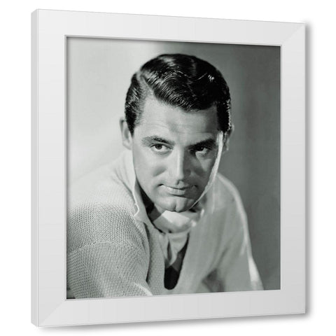 Cary Grant White Modern Wood Framed Art Print by Hollywood Photo Archive