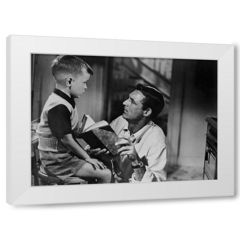 Cary Grant - Room For One More White Modern Wood Framed Art Print by Hollywood Photo Archive