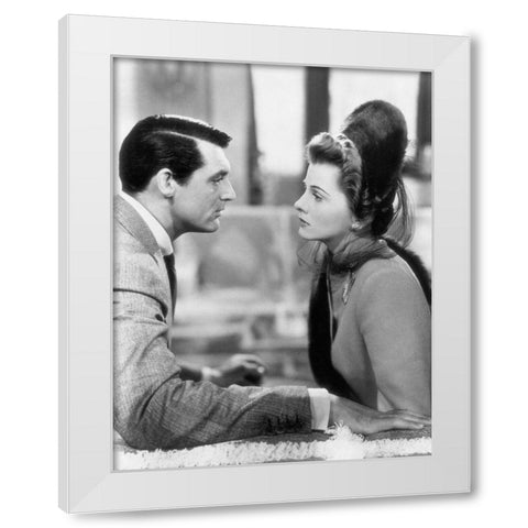 Cary Grant - Suspicion White Modern Wood Framed Art Print by Hollywood Photo Archive