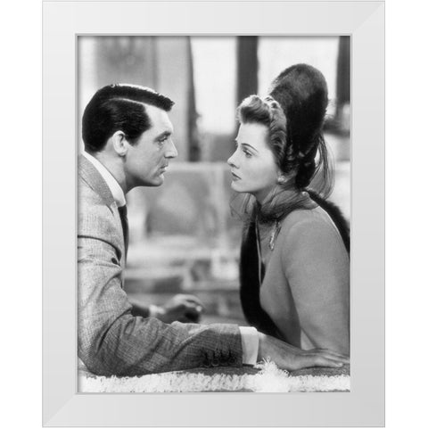 Cary Grant - Suspicion White Modern Wood Framed Art Print by Hollywood Photo Archive