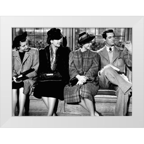 Cary Grant - Suspicion White Modern Wood Framed Art Print by Hollywood Photo Archive