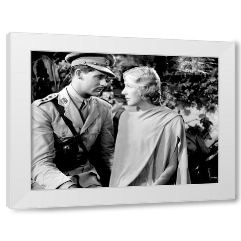 Cary Grant - Last Outpost White Modern Wood Framed Art Print by Hollywood Photo Archive