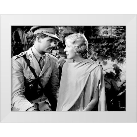 Cary Grant - Last Outpost White Modern Wood Framed Art Print by Hollywood Photo Archive