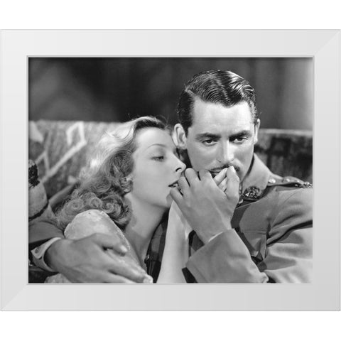 Cary Grant - Last Outpost White Modern Wood Framed Art Print by Hollywood Photo Archive