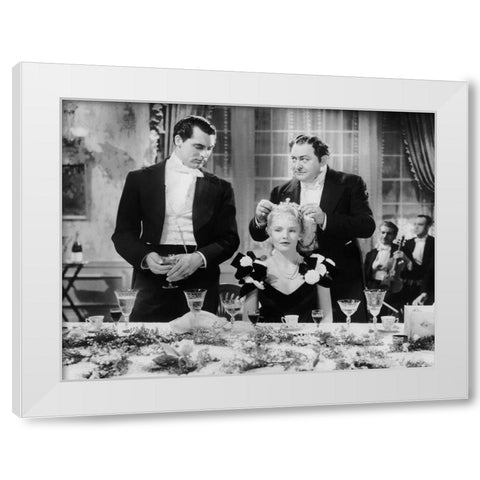 Cary Grant - The Toast of New York White Modern Wood Framed Art Print by Hollywood Photo Archive